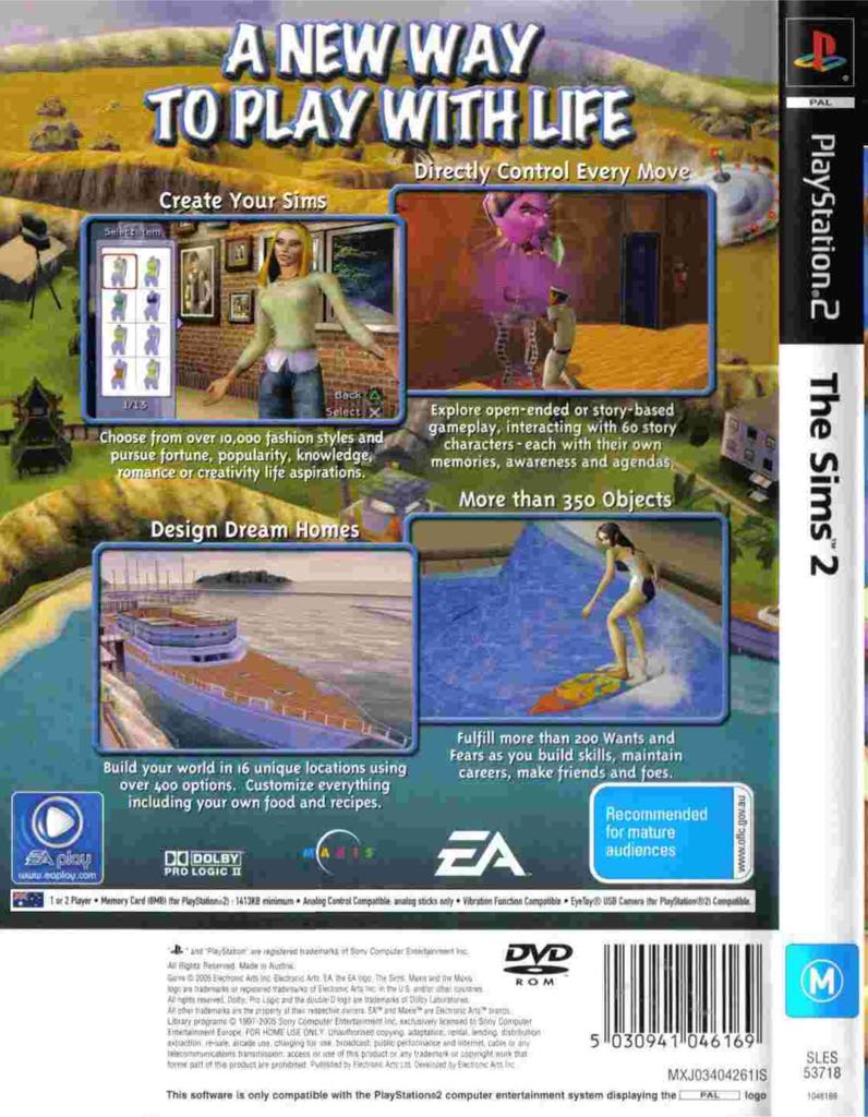 The Sims 2 - Sony PlayStation 2 (PS2) (Germany Games) video game collectible - Main Image 2