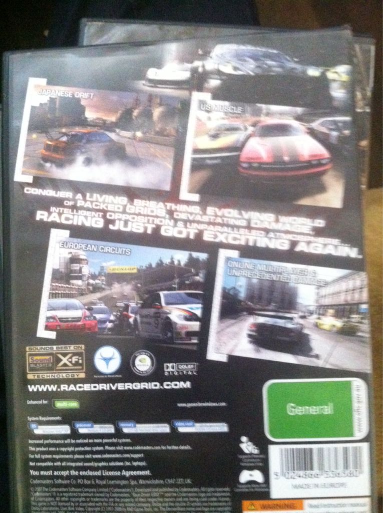 Racedriver Grid - PC video game collectible [Barcode 5024866336580] - Main Image 2