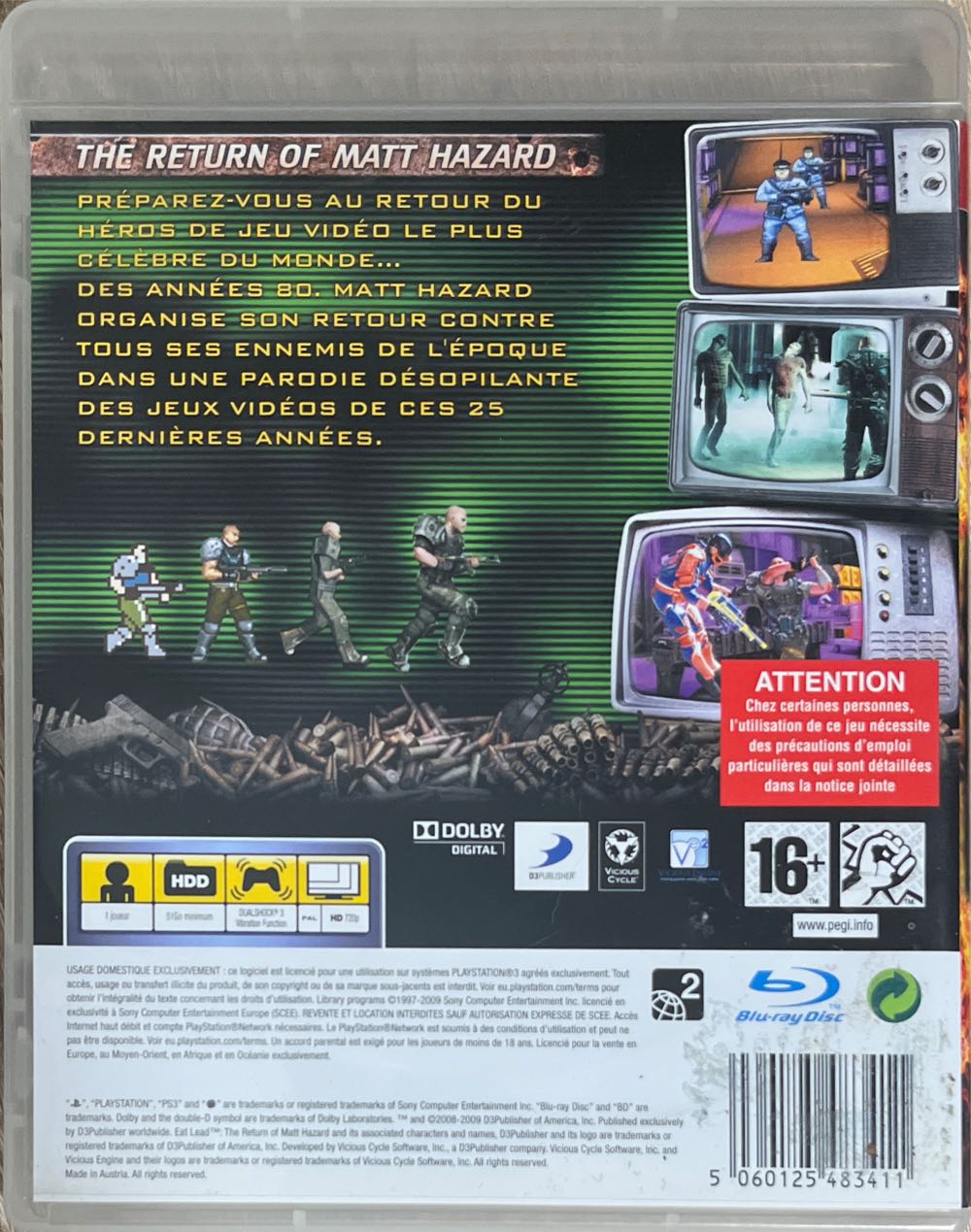 Eat Lead The Return Of Matt Hazard PS3 - Sony PlayStation 3 (PS3) (D3 Publisher - 1) video game collectible [Barcode 5060125483411] - Main Image 2