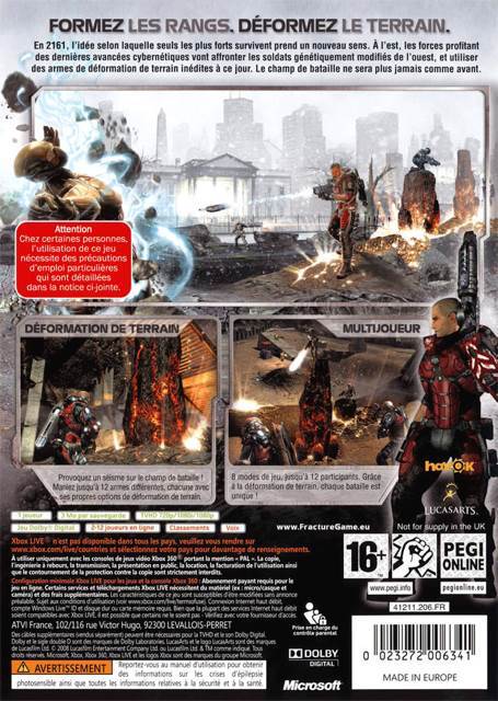 Fracture - Microsoft Xbox 360 (LucasArts - 1) video game collectible [Barcode 023234006327] - Main Image 2