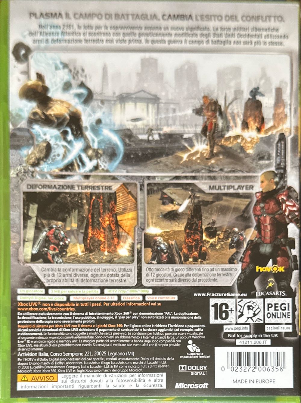 Fracture - Microsoft Xbox 360 video game collectible [Barcode 023272006358] - Main Image 2