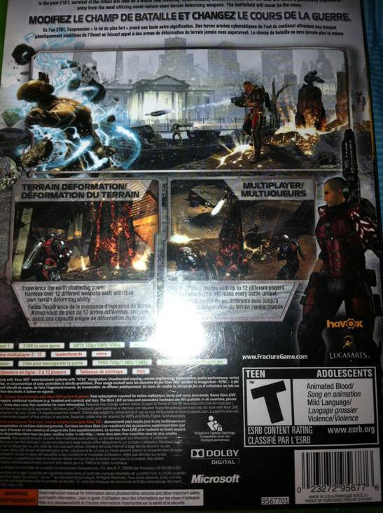 Fracture - Microsoft Xbox 360 video game collectible - Main Image 2