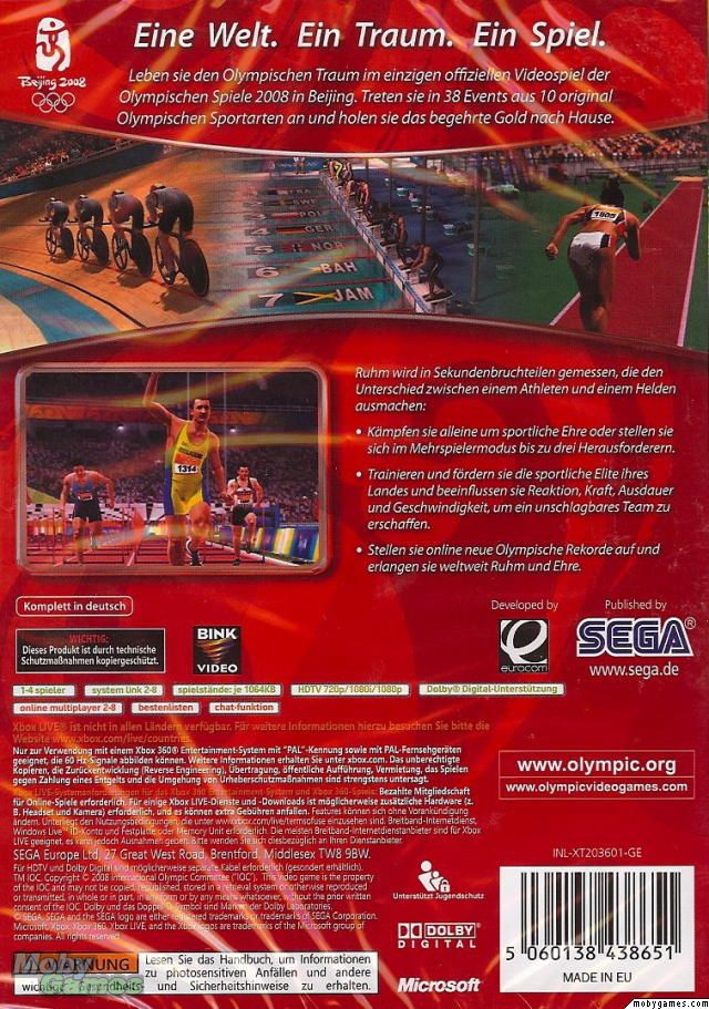 Beijing 2008 - Microsoft Xbox 360 video game collectible [Barcode 777720324562] - Main Image 2