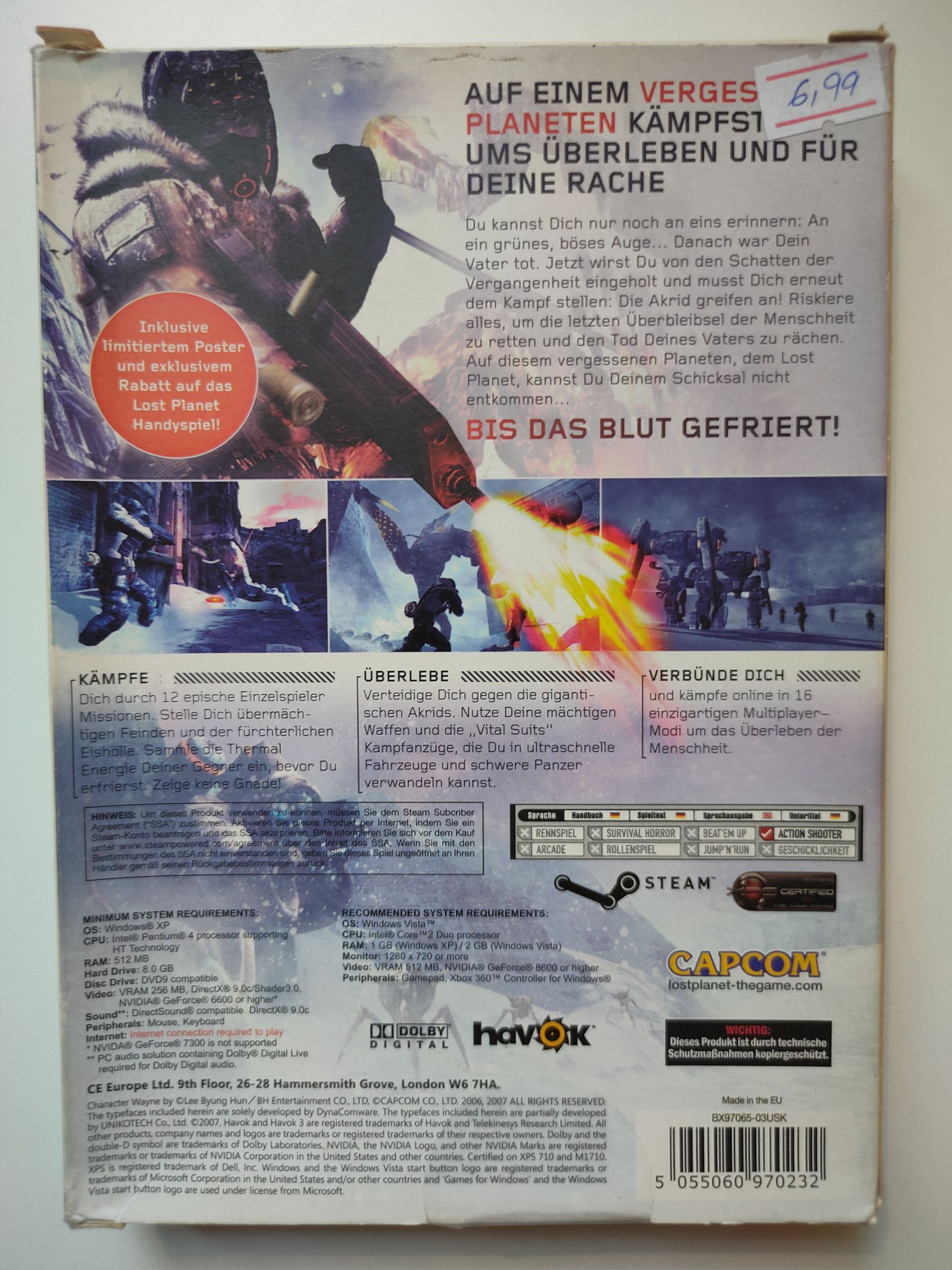 Lost Planet : Extreme Condition - PC video game collectible [Barcode 5055060970232] - Main Image 2