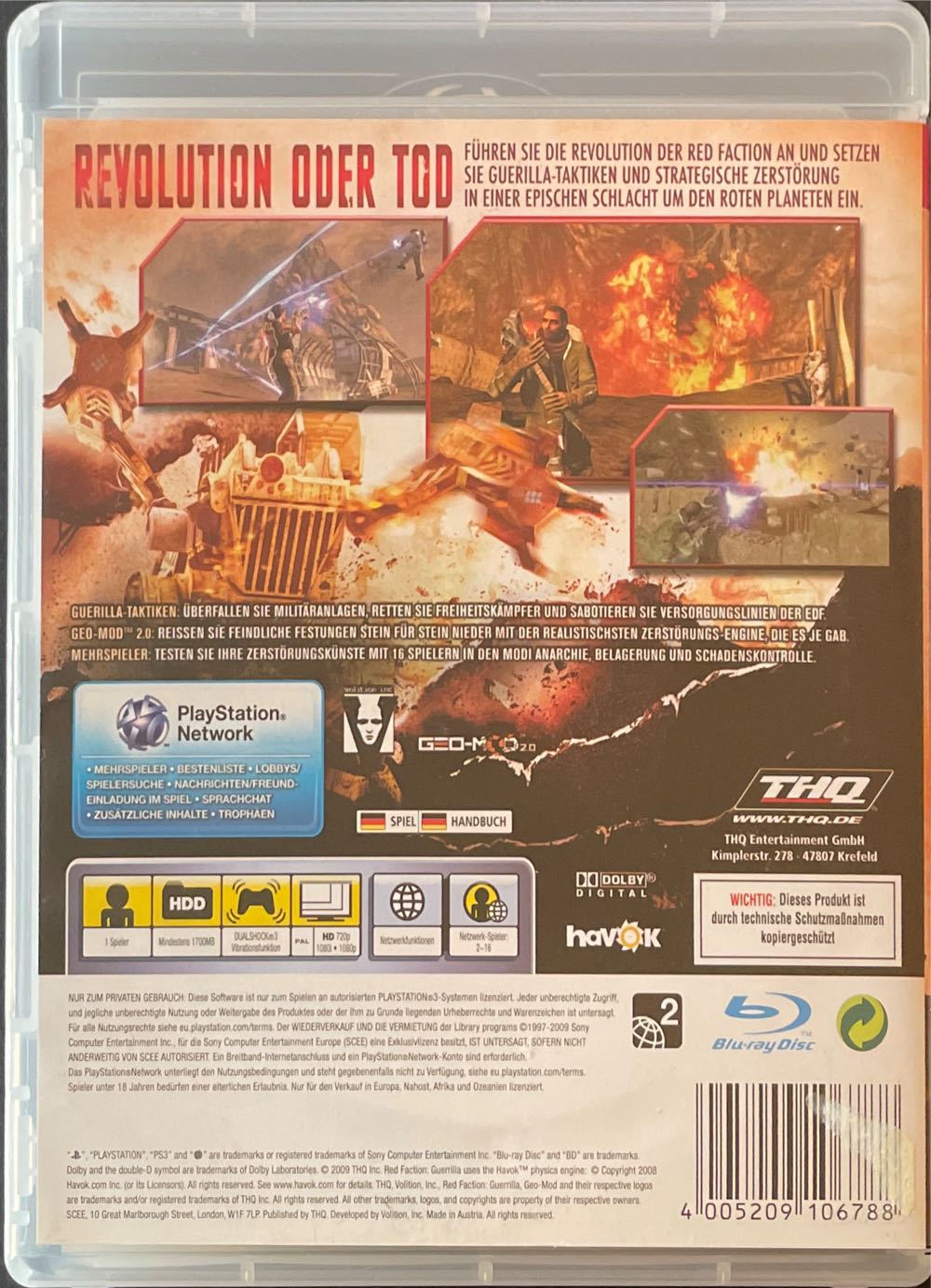 Red Faction Guerrilla - Sony PlayStation 3 (PS3) (1) video game collectible [Barcode 4005209106788] - Main Image 2