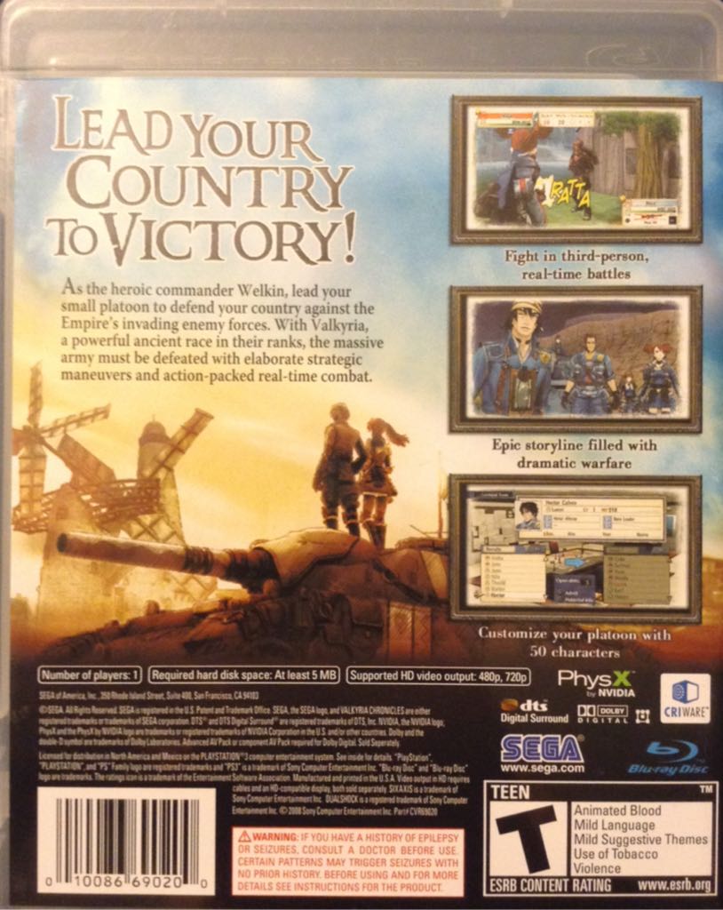 Valkyria Chronicles - Sony PlayStation 3 (PS3) (1) video game collectible - Main Image 2