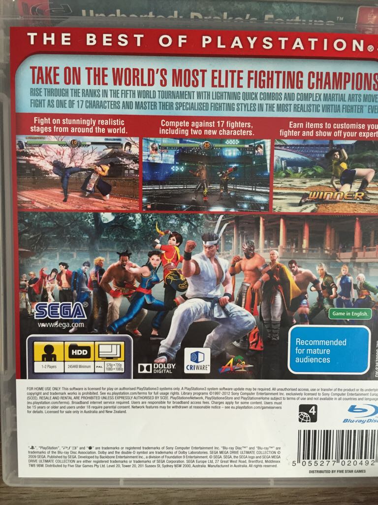 Virtua Fighter 5 - Sony PlayStation 3 (PS3) (Sega) video game collectible [Barcode 5055277020492] - Main Image 2