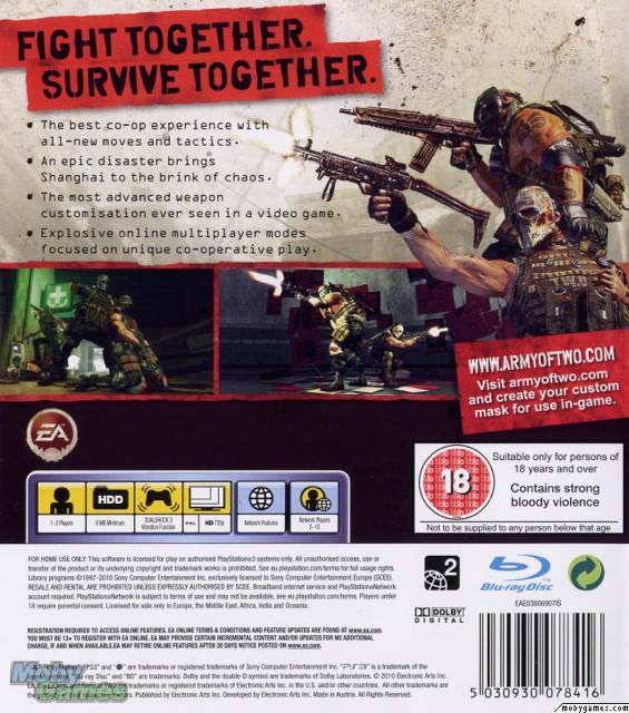 Army of Two The 40th Day - Microsoft Xbox 360 (EA Swiss - 1-2) video game collectible [Barcode 5030946078448] - Main Image 2