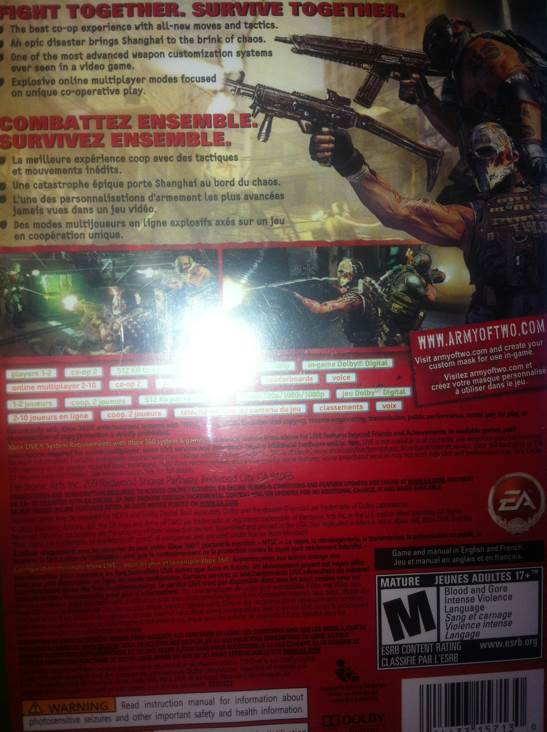 Army of Two: The 40th Day - Microsoft Xbox 360 video game collectible - Main Image 2