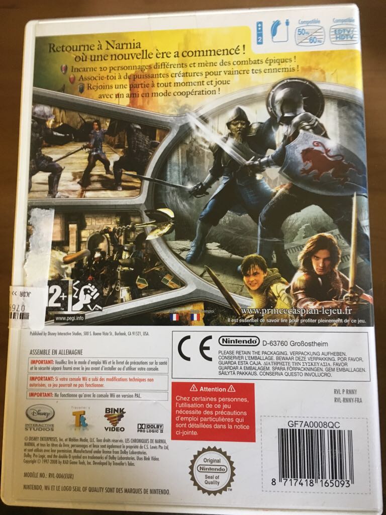 Disney / Le Monde De Narnia - Chapitre 2 - Le Prince Caspian - Nintendo Wii (2) video game collectible [Barcode 8717418165093] - Main Image 2