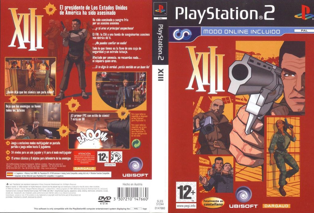 XIII Le Jeu Vidéo - Sony PlayStation 2 (PS2) (Ubisoft - 1-2) video game collectible [Barcode 3307210121011] - Main Image 2