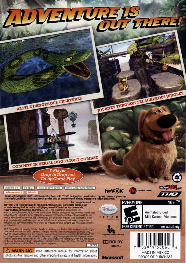 Disney Pixar’s Up - Microsoft Xbox 360 (THQ - 4) video game collectible [Barcode 752919550656] - Main Image 2