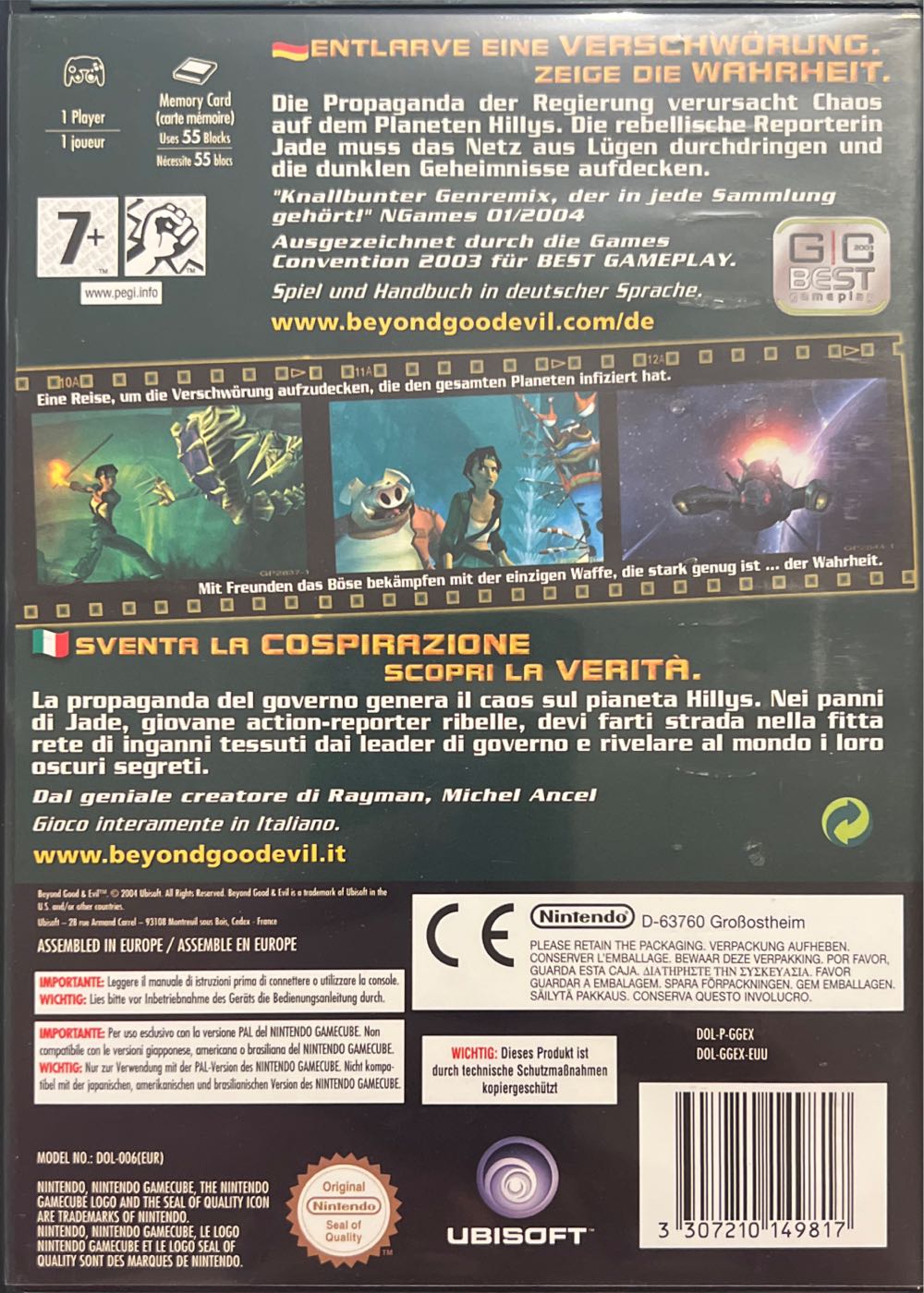 Beyond Good and Evil - Nintendo GameCube (Ubisoft - 1) video game collectible [Barcode 3307210149817] - Main Image 3
