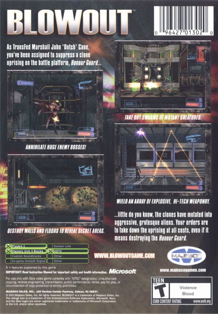 Blowout - Microsoft Xbox video game collectible [Barcode 5060034552512] - Main Image 2