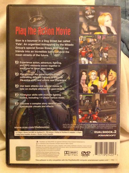 The Bouncer - Sony PlayStation 2 (PS2) (SquareSoft - 2) video game collectible [Barcode 711719274223] - Main Image 2
