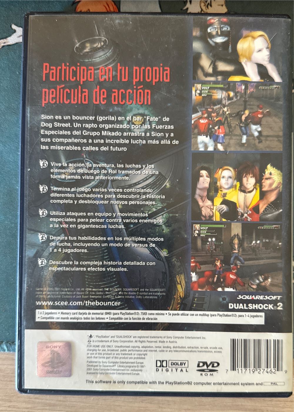 The Bouncer - Sony PlayStation 2 (PS2) (1-2) video game collectible [Barcode 711719274629] - Main Image 3