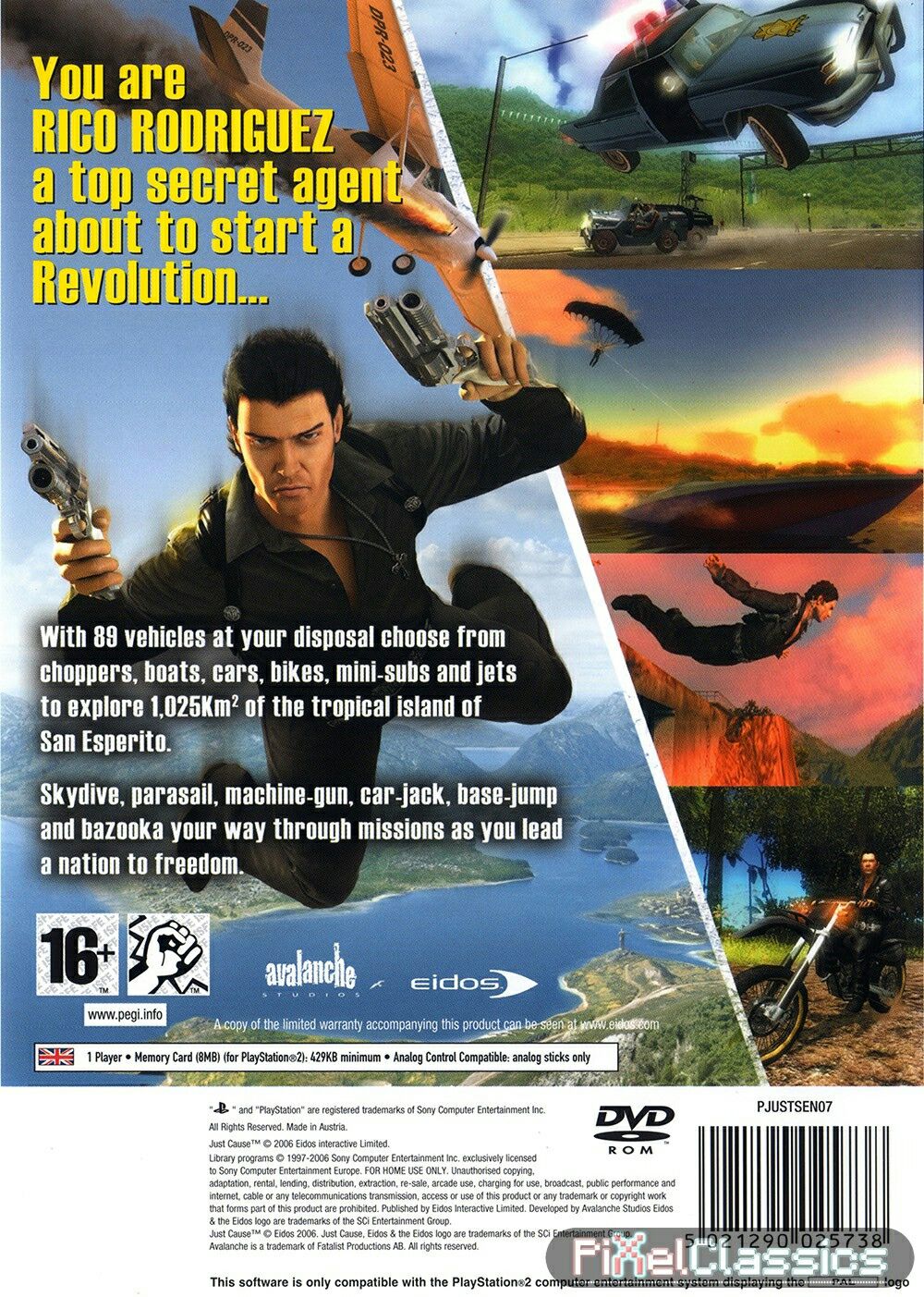 Just Cause - Sony PlayStation 2 (PS2) (Eidos - 1) video game collectible [Barcode 5021290025738] - Main Image 2