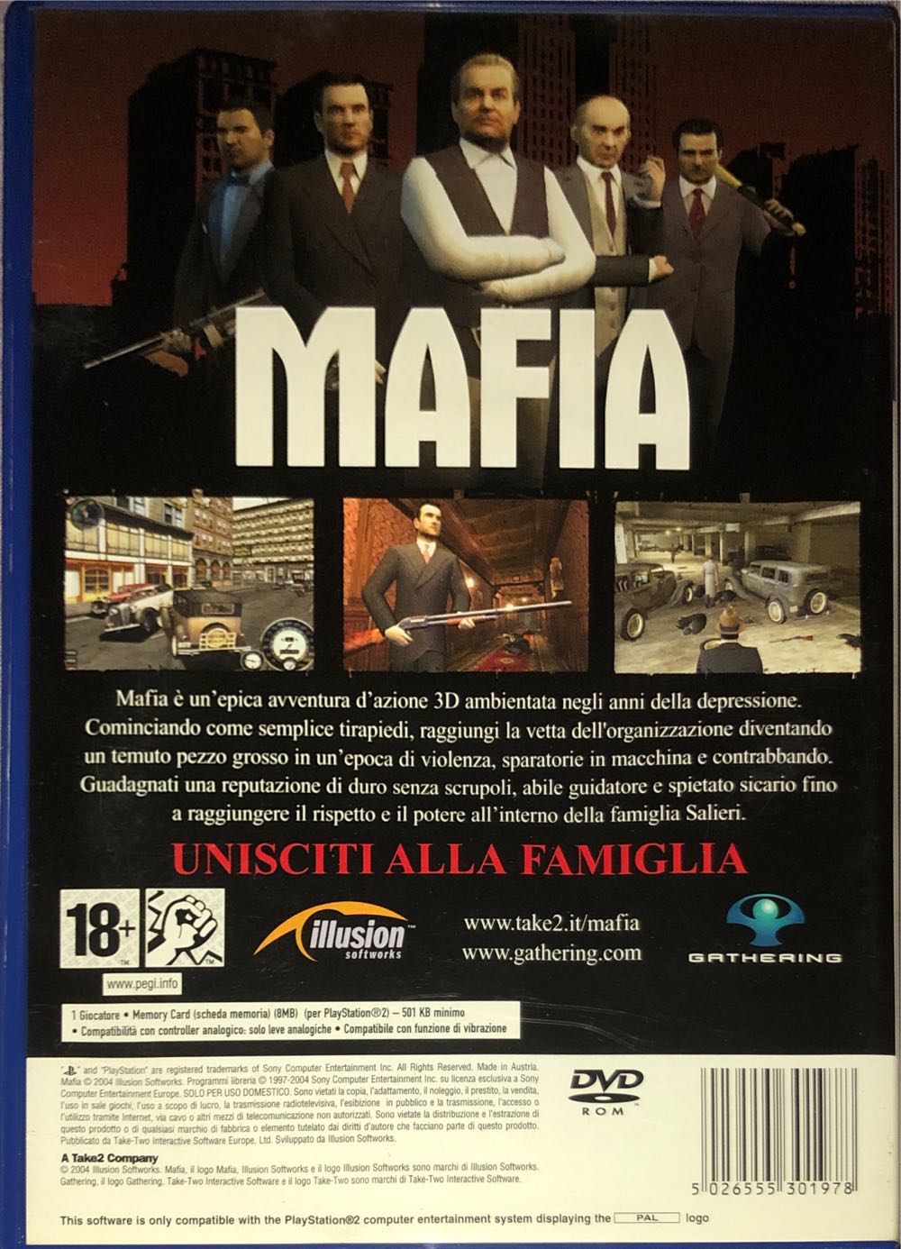 Mafia - Sony PlayStation 2 (PS2) (Gathering Developer - 1) video game collectible [Barcode 5026555301978] - Main Image 2