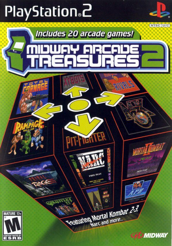 Midway Arcade Treasures 2 - Sony PlayStation 2 (PS2) (Midway - 1-4) video game collectible [Barcode 031719900626] - Main Image 1