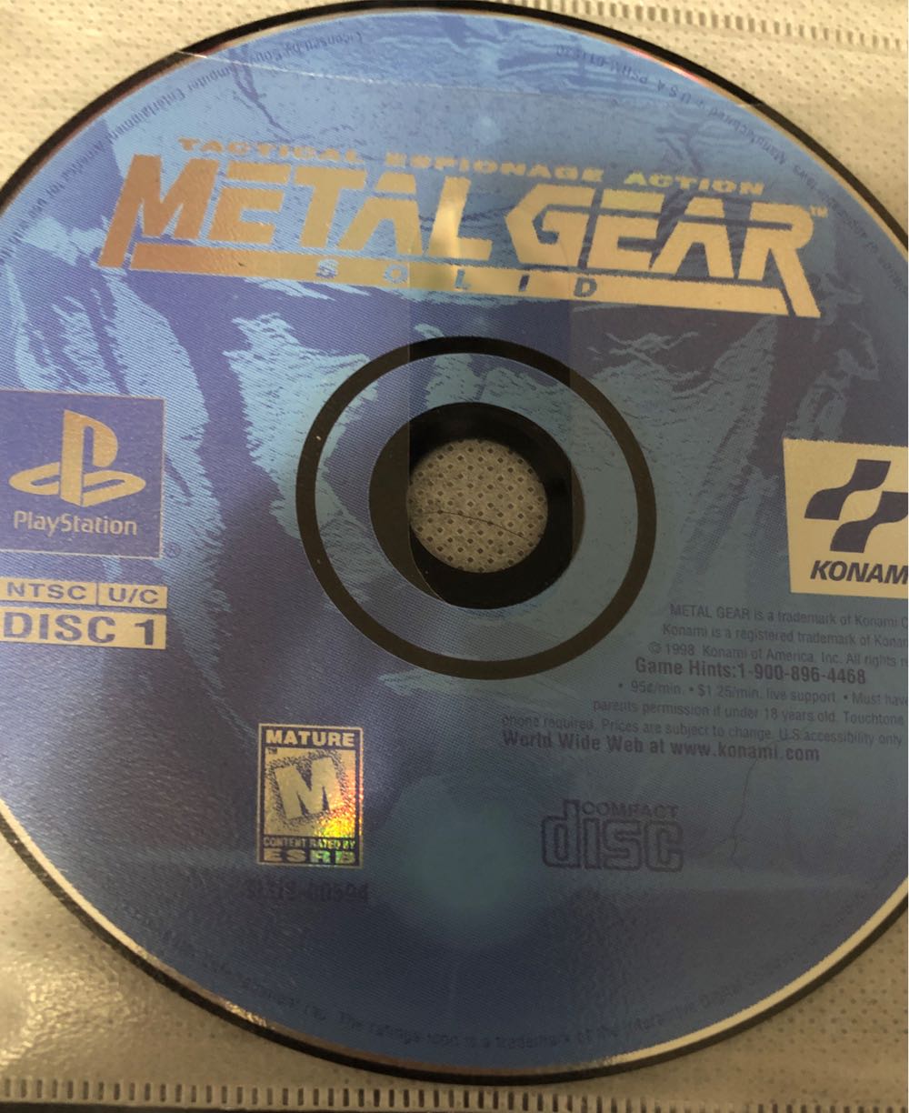 Metal Gear Solid - Sony PlayStation (Konami - 1) video game collectible [Barcode 0083717170310] - Main Image 4