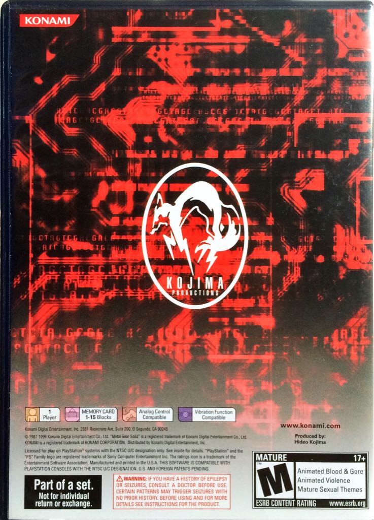 Metal Gear Solid - Sony PlayStation 2 (PS2) (Konami - 1) video game collectible - Main Image 2