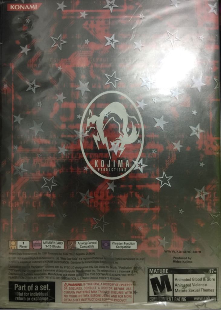 Metal Gear Solid - Sony PlayStation (Konami Digital Entertainment Co. Ltd) video game collectible - Main Image 2