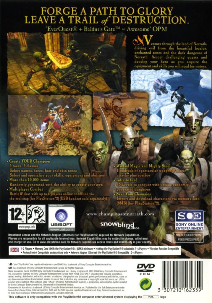 Champions of Norrath - Sony PlayStation 2 (PS2) (Ubisoft - 2) video game collectible [Barcode 3307210162359] - Main Image 2