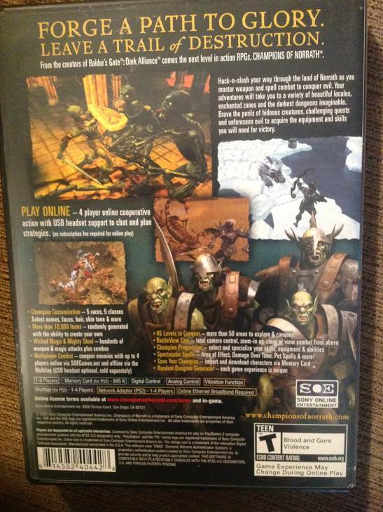 Champions of Norrath - Sony PlayStation 2 (PS2) (Sony Online Entertainment - 4) video game collectible [Barcode 814582404428] - Main Image 2
