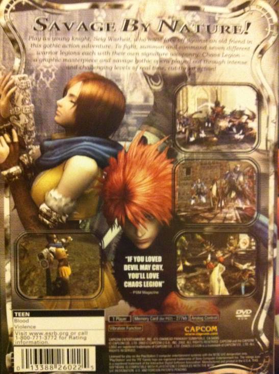 Chaos Legion - Sony PlayStation 2 (PS2) (Capcom - 1) video game collectible [Barcode 013322860825] - Main Image 2