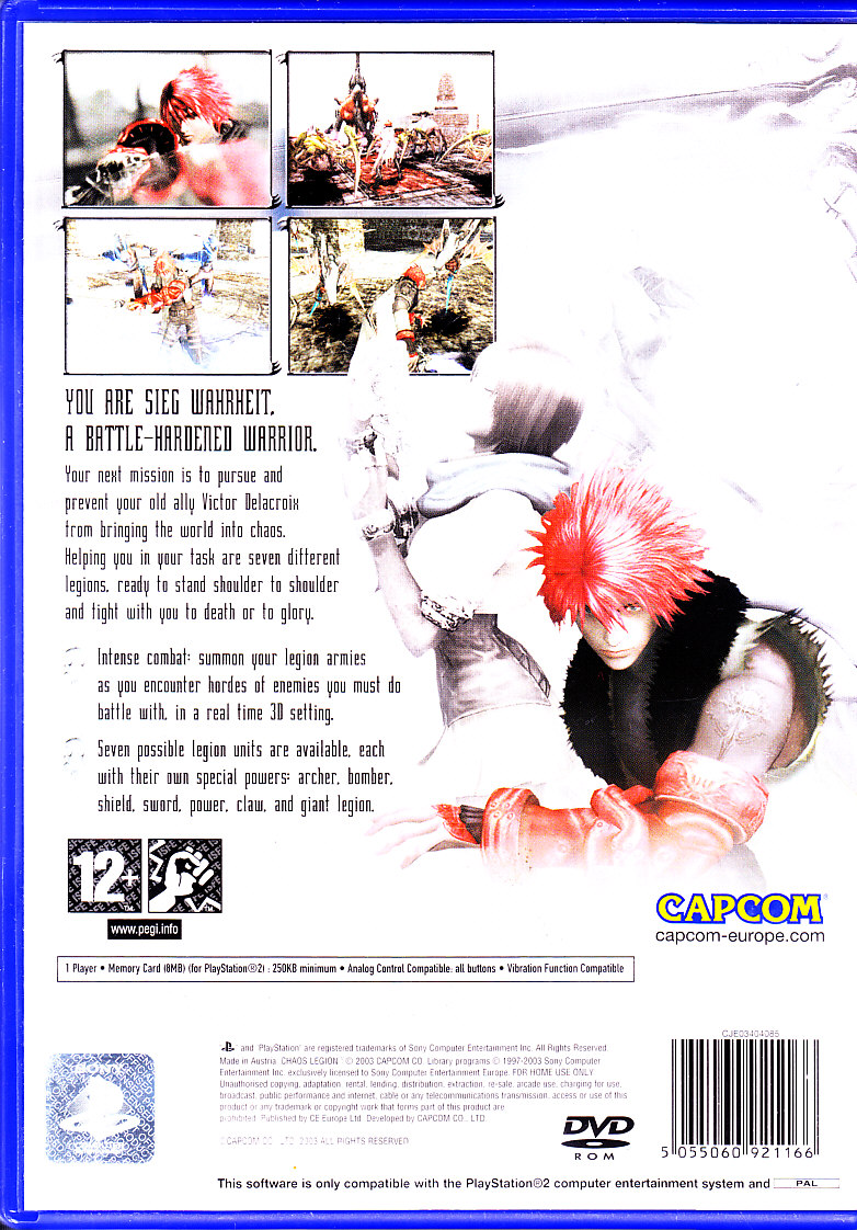 Chaos Legion - Sony PlayStation 2 (PS2) (Capcom - 1) video game collectible [Barcode 5055060921166] - Main Image 2
