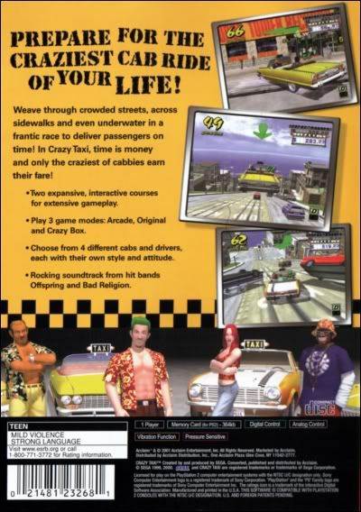 Crazy Taxi - Sony PlayStation 2 (PS2) (Sega - 2) video game collectible [Barcode 457281326815] - Main Image 2