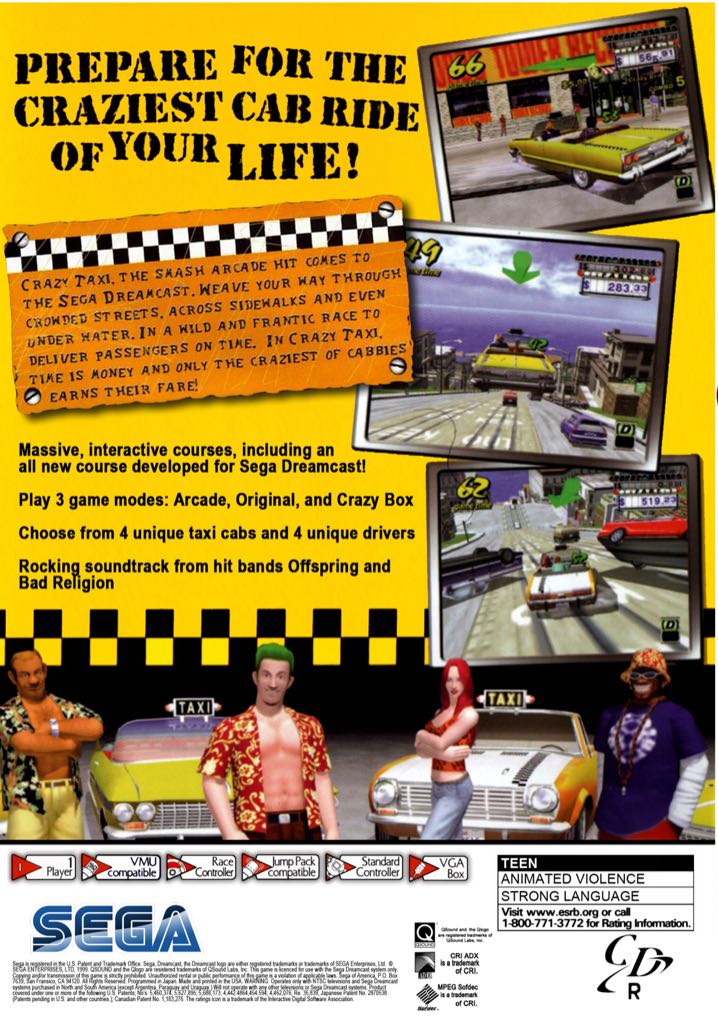 Crazy Taxi - Microsoft Xbox 360 (Xbox Live Arcade - 1) video game collectible - Main Image 2