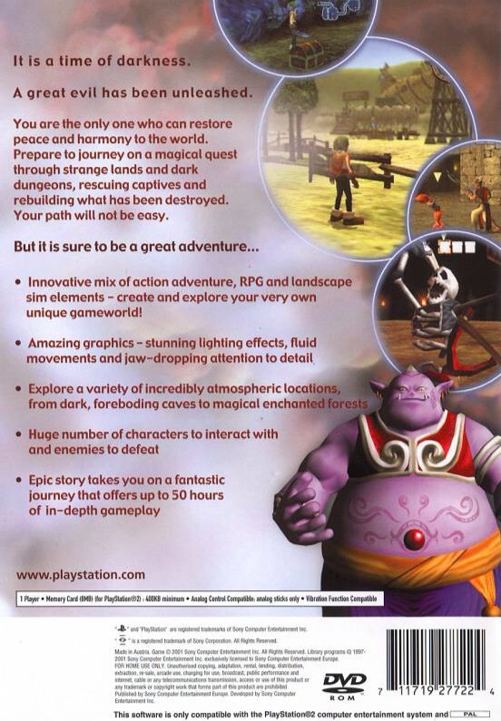 Dark Cloud - Sony PlayStation 2 (PS2) (Sony Computer Entertainment - 1) video game collectible [Barcode 711719277224] - Main Image 2