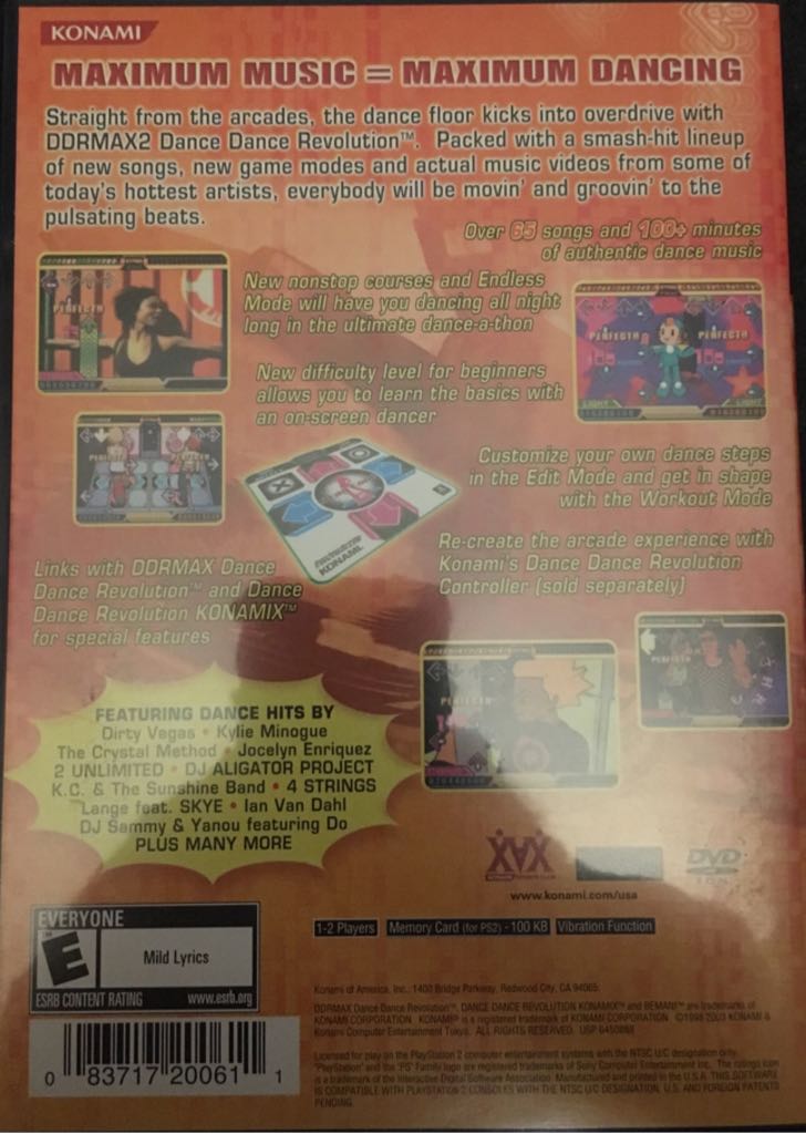 DDRMAX2: Dance Dance Revolution - Sony PlayStation 2 (PS2) video game collectible - Main Image 2