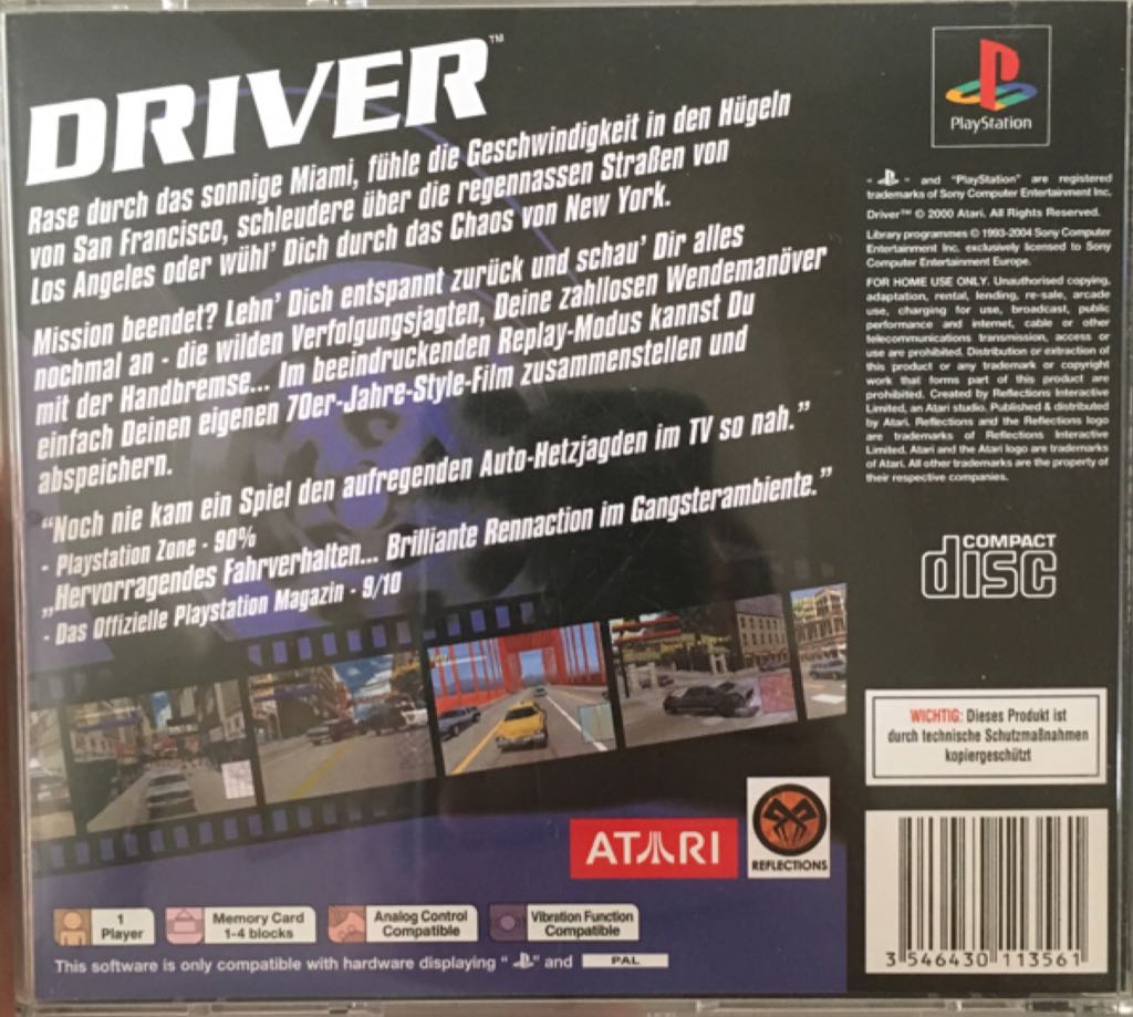 Driver - Sony PlayStation video game collectible [Barcode 3546430113561] - Main Image 2