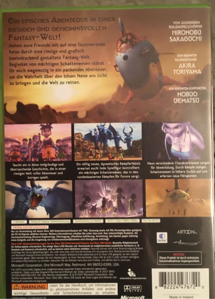 Blue Dragon - Microsoft Xbox 360 (Microsoft Game Studios - 1) video game collectible [Barcode 882224476720] - Main Image 2