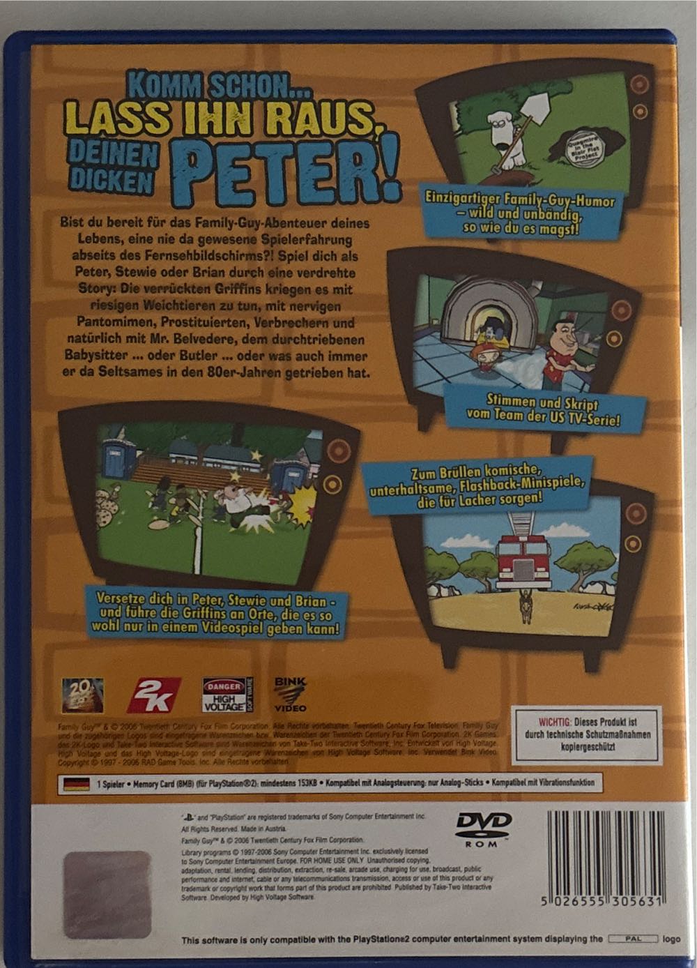 Family Guy - Sony PlayStation 2 (PS2) (2K Games  - 1) video game collectible [Barcode 5026555305631] - Main Image 2