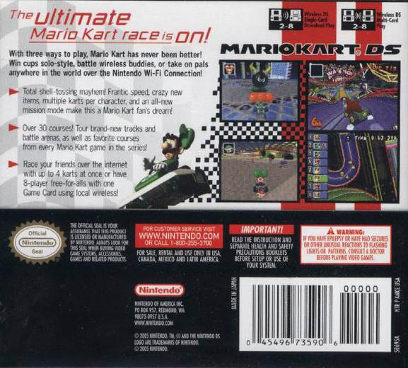 Mario Kart DS - Nintendo DS (Nintendo - 8) video game collectible [Barcode 045496735906] - Main Image 2