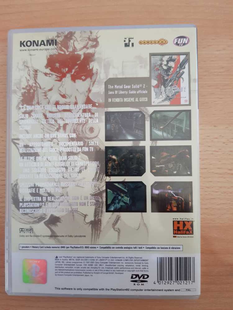 Metal Gear Solid 2: Sons Of Liberty - Sony PlayStation 2 (PS2) (Konami - 1) video game collectible [Barcode 4012927021217] - Main Image 2