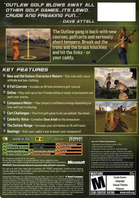Outlaw Golf 2 - Microsoft Xbox video game collectible [Barcode 5026555241359] - Main Image 2