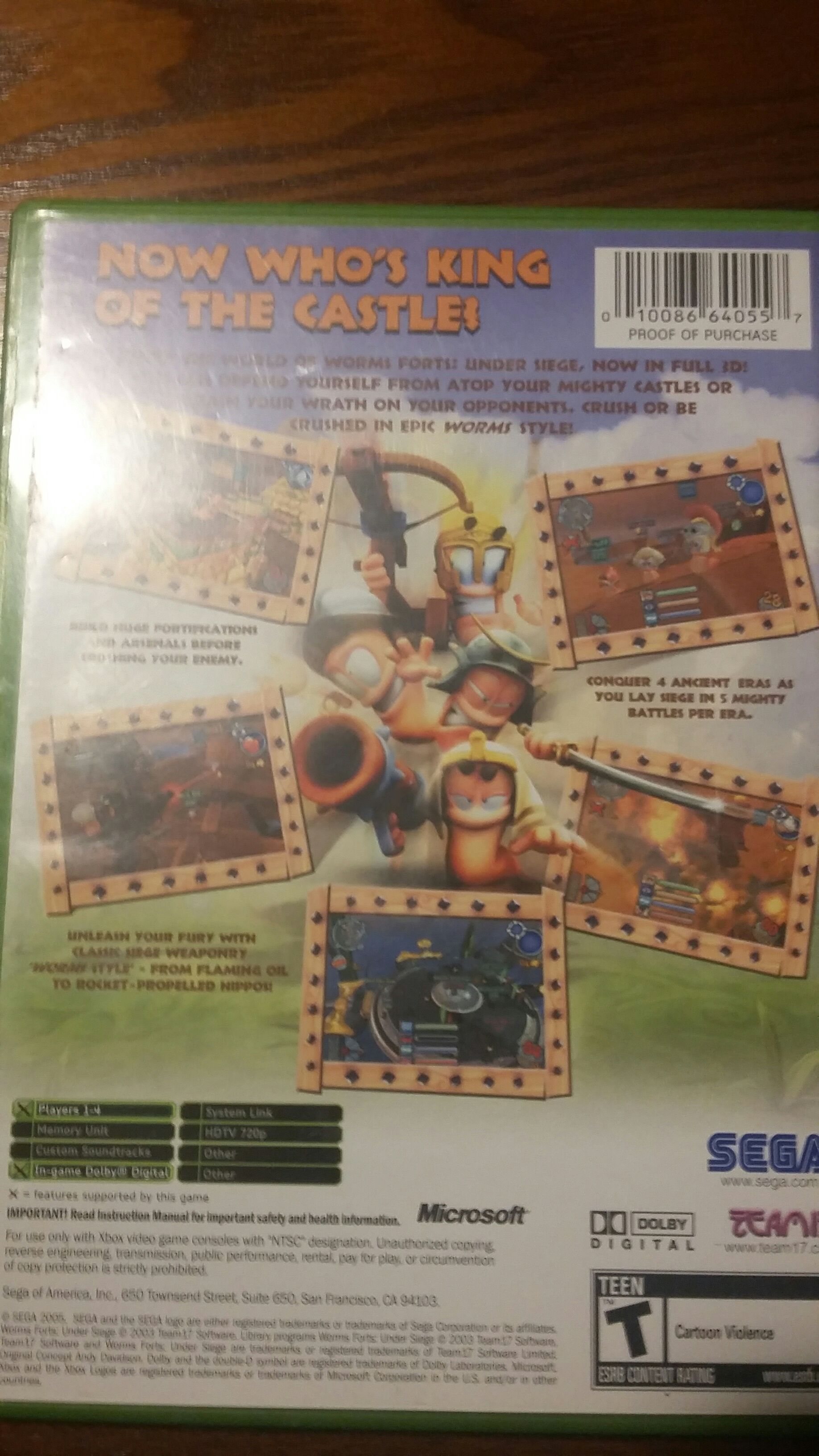 Worms Forts Under Siege - Microsoft Xbox video game collectible - Main Image 2