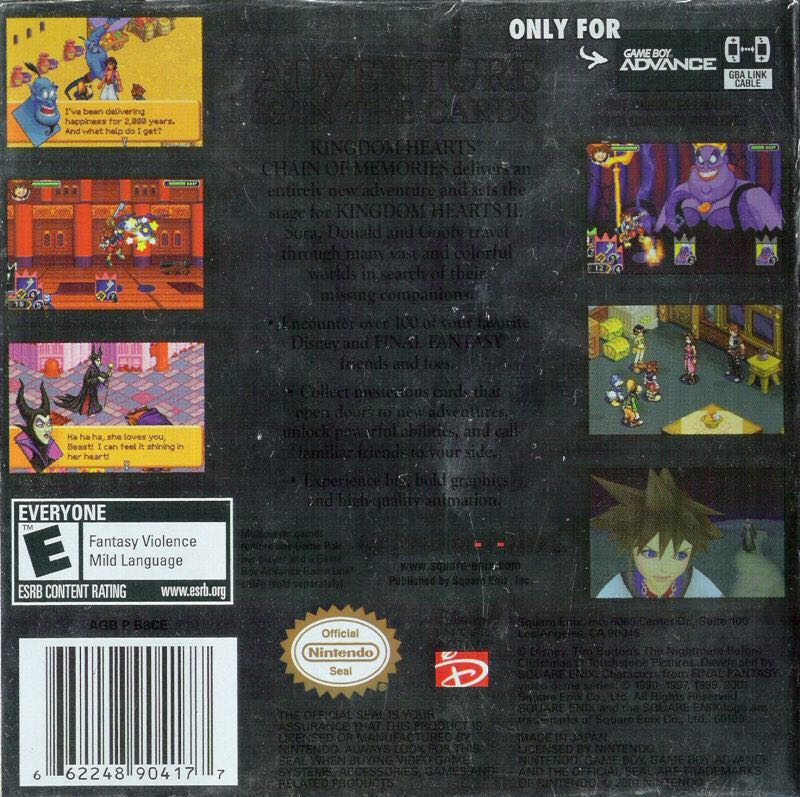 Kingdom Hearts: Chain Of Memories - Nintendo Game Boy Advance (GBA) (Square Enix) video game collectible - Main Image 2