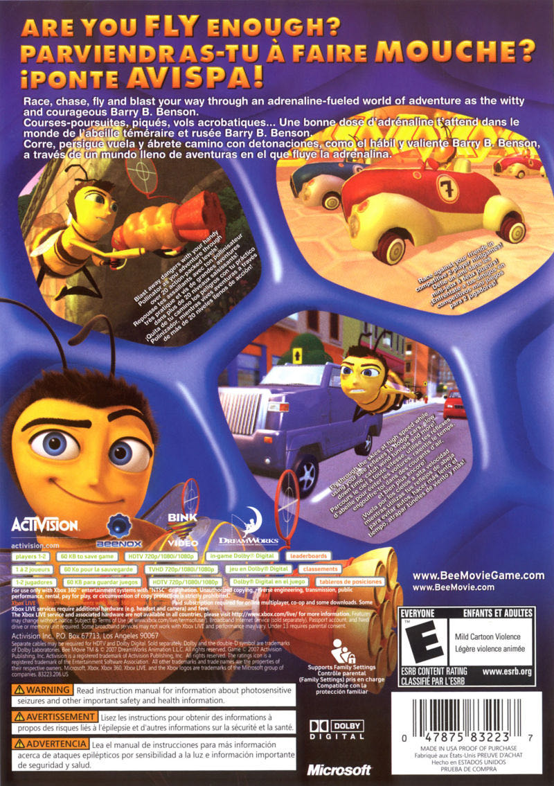DreamWorks Bee Movie Game - Microsoft Xbox 360 (Activison - 1) video game collectible [Barcode 5030917048265] - Main Image 2