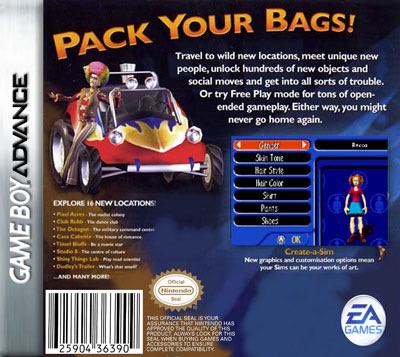 The Sims Bustin Out - Nintendo Game Boy Advance (GBA) video game collectible - Main Image 2
