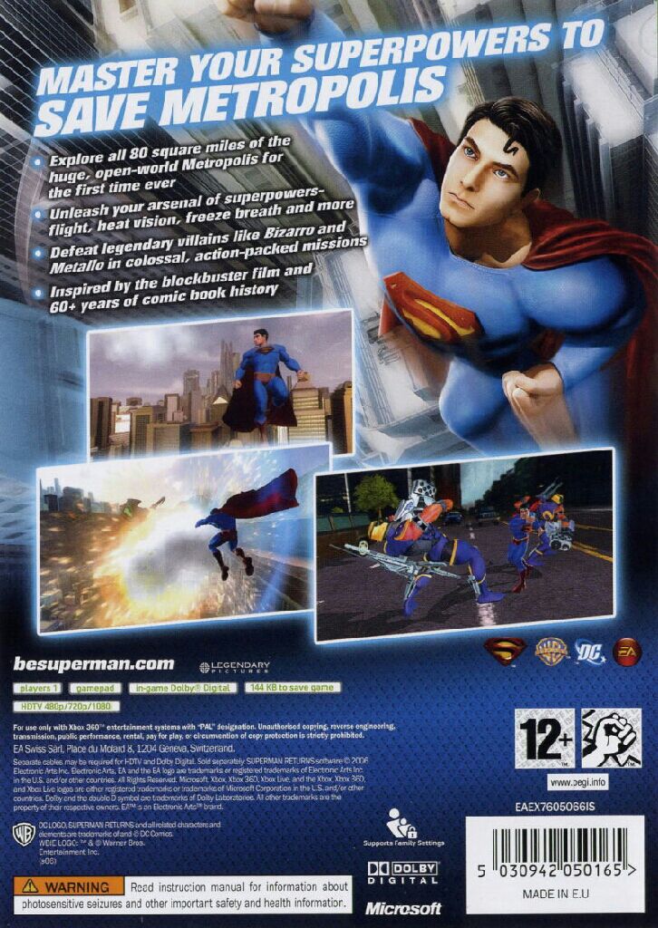 Superman Returns - Microsoft Xbox (Microsoft  Studios - 1) video game collectible - Main Image 2