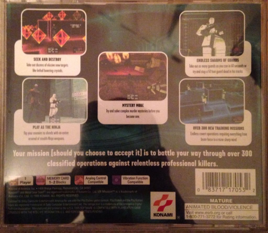 Metal Gear Solid: VR Missions - Sony PlayStation (Konami - 1) video game collectible [Barcode 023111770532] - Main Image 2