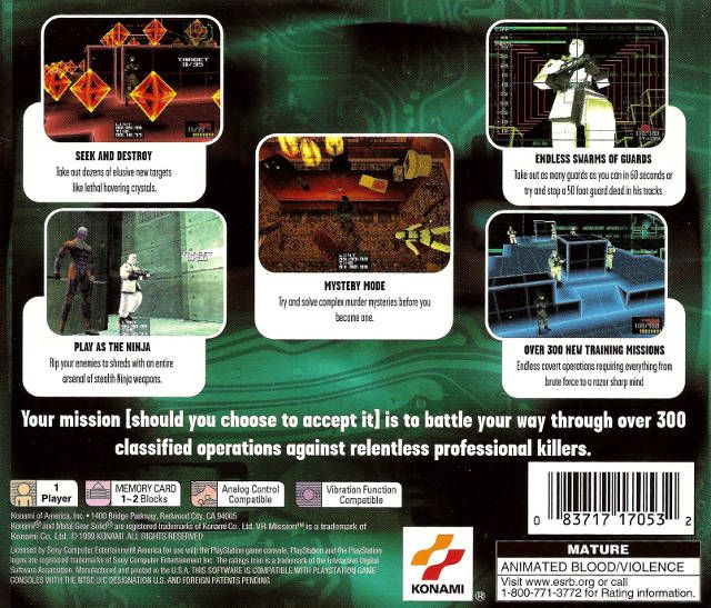 Metal Gear Solid: VR Missions - Sony PlayStation video game collectible - Main Image 2