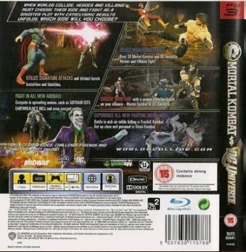 Mortal Kombat vs. DC Universe - Sony PlayStation 3 (PS3) (Midway - 1-2) video game collectible [Barcode 031719269297] - Main Image 2