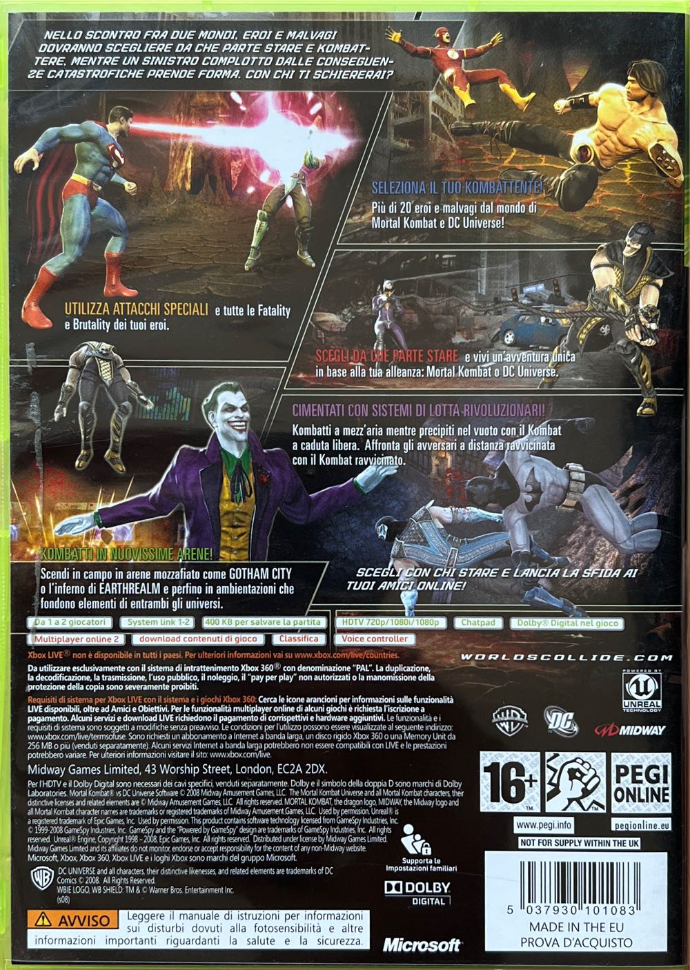 Mortal Kombat vs. DC Universe - Microsoft Xbox 360 (CiDiVerte - 2) video game collectible [Barcode 5037930101083] - Main Image 2