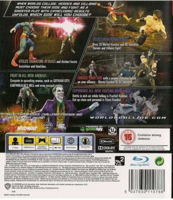 Mortal Kombat 8 - vs. DC Universe - Sony PlayStation 3 (PS3) (2) video game collectible [Barcode 5051890011459] - Main Image 2